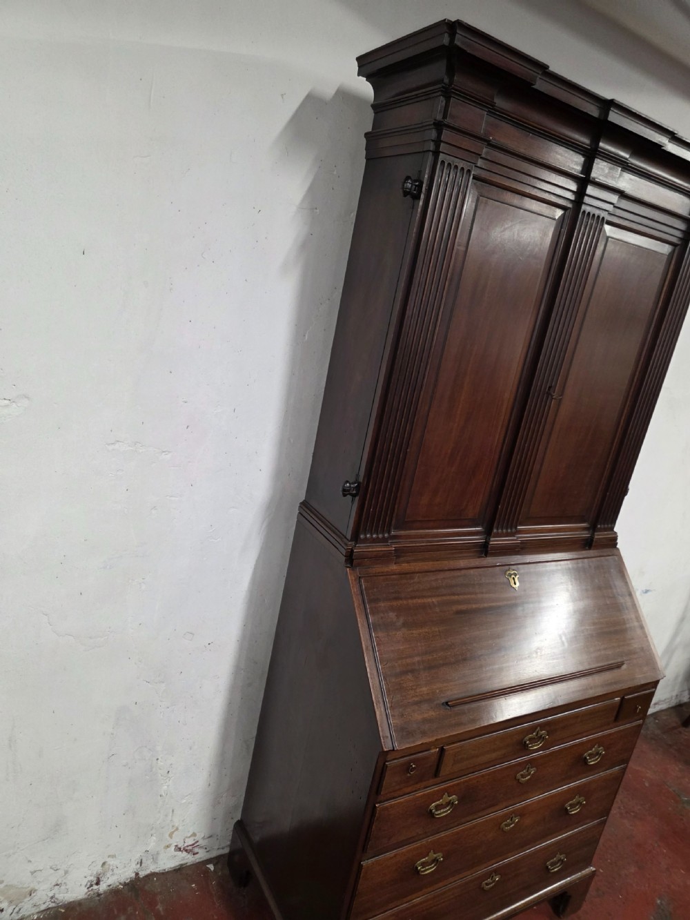 18th century antique mahogany Bureau Bookcase  View XVII