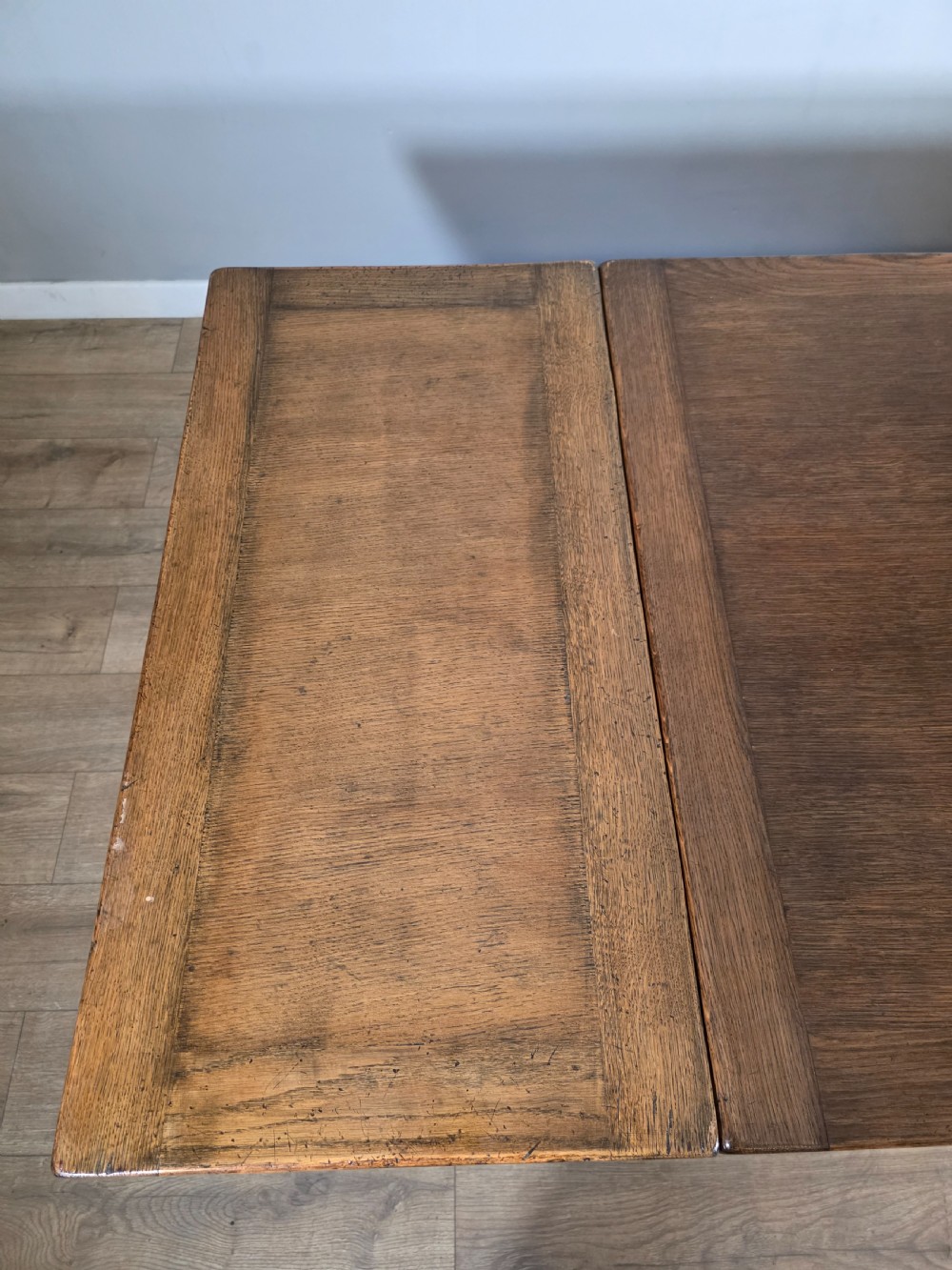 Antique Oak Extending Refectory Table 1920s View XIV