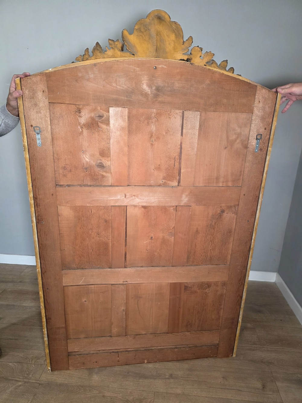 1870s Antique English Victorian Guilded Mirror  View XI