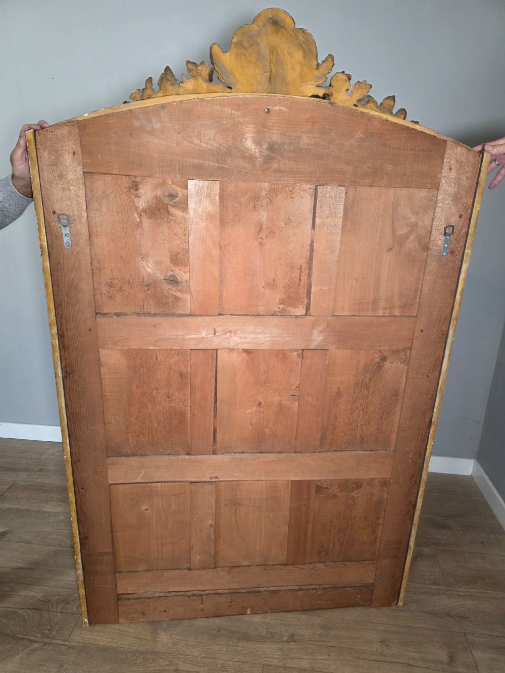 1870s Antique English Victorian Guilded Mirror  View XII