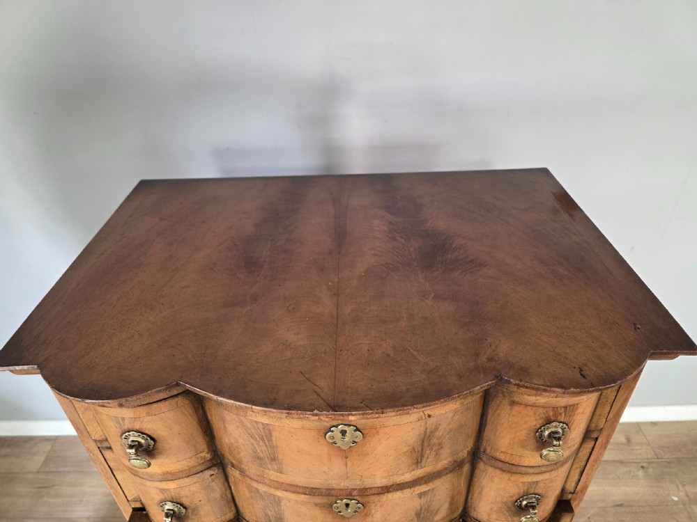 Antique George 11 Style Shaped Walnut Chest  View XIX