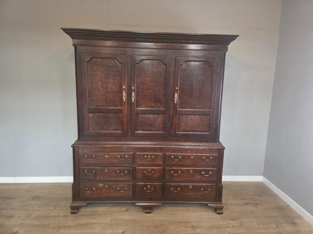Antique 1780s Oak Harness Cupboard  View II