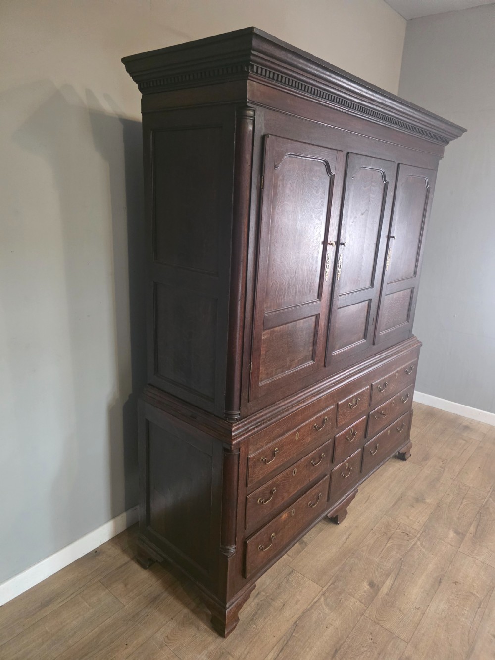 Antique 1780s Oak Harness Cupboard  View X