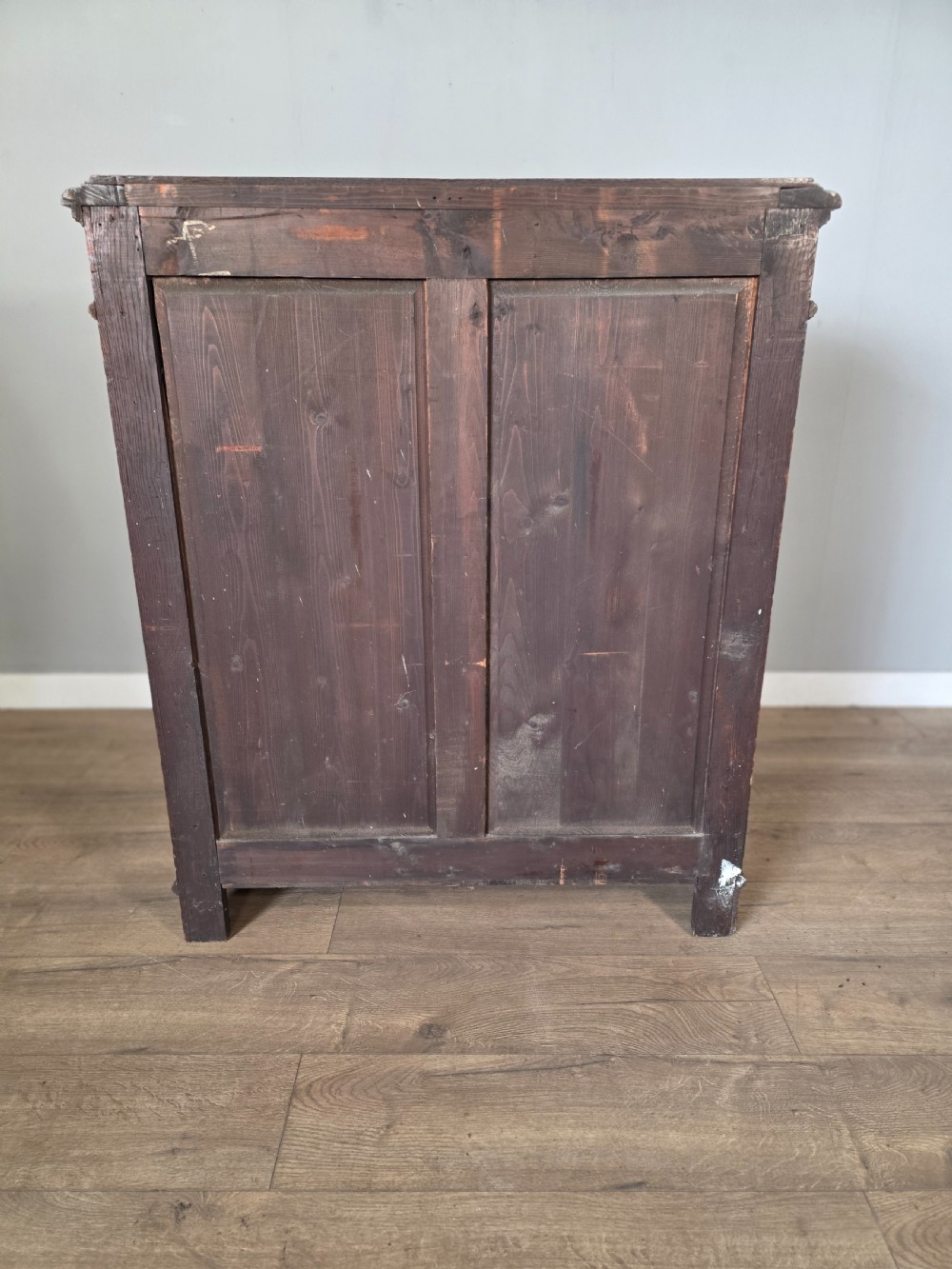 1900s Antique Solid Oak Carved Open Bookcase  View IX