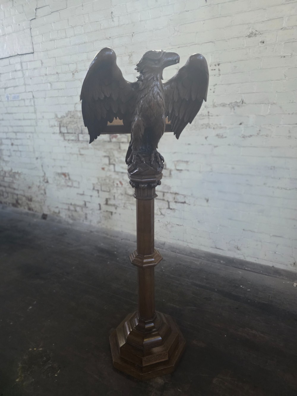 Late Victorian Antique Carved Oak Eagle Lectern View III