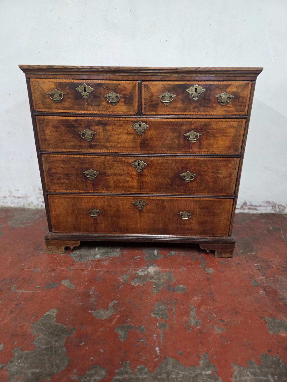 Antique Georgian Pollard Oak Chest of Drawers 1760s. 