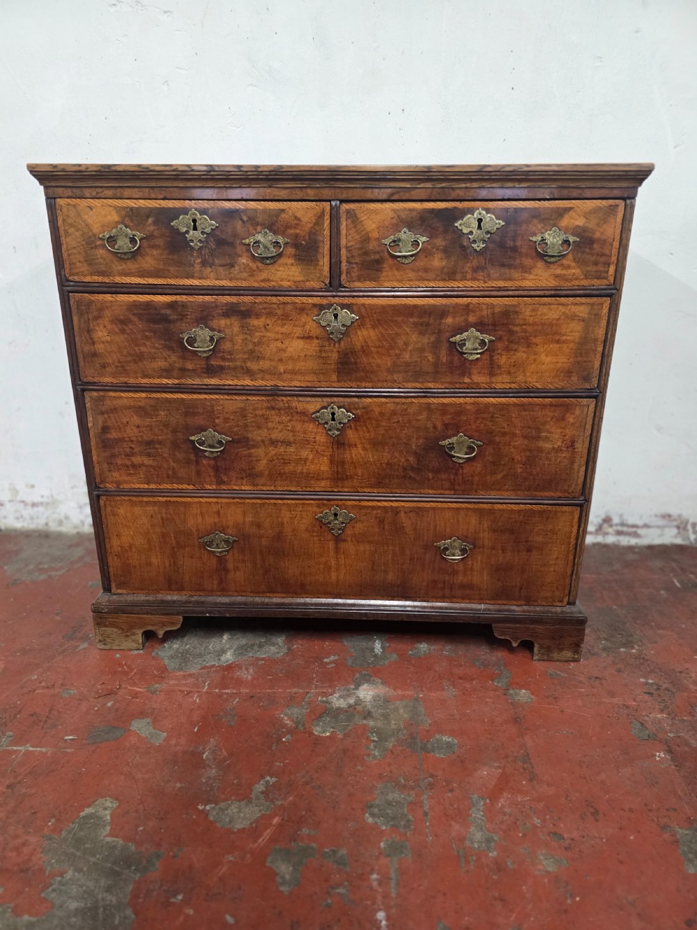 Antique Georgian Pollard Oak Chest of Drawers 1760s.  View II