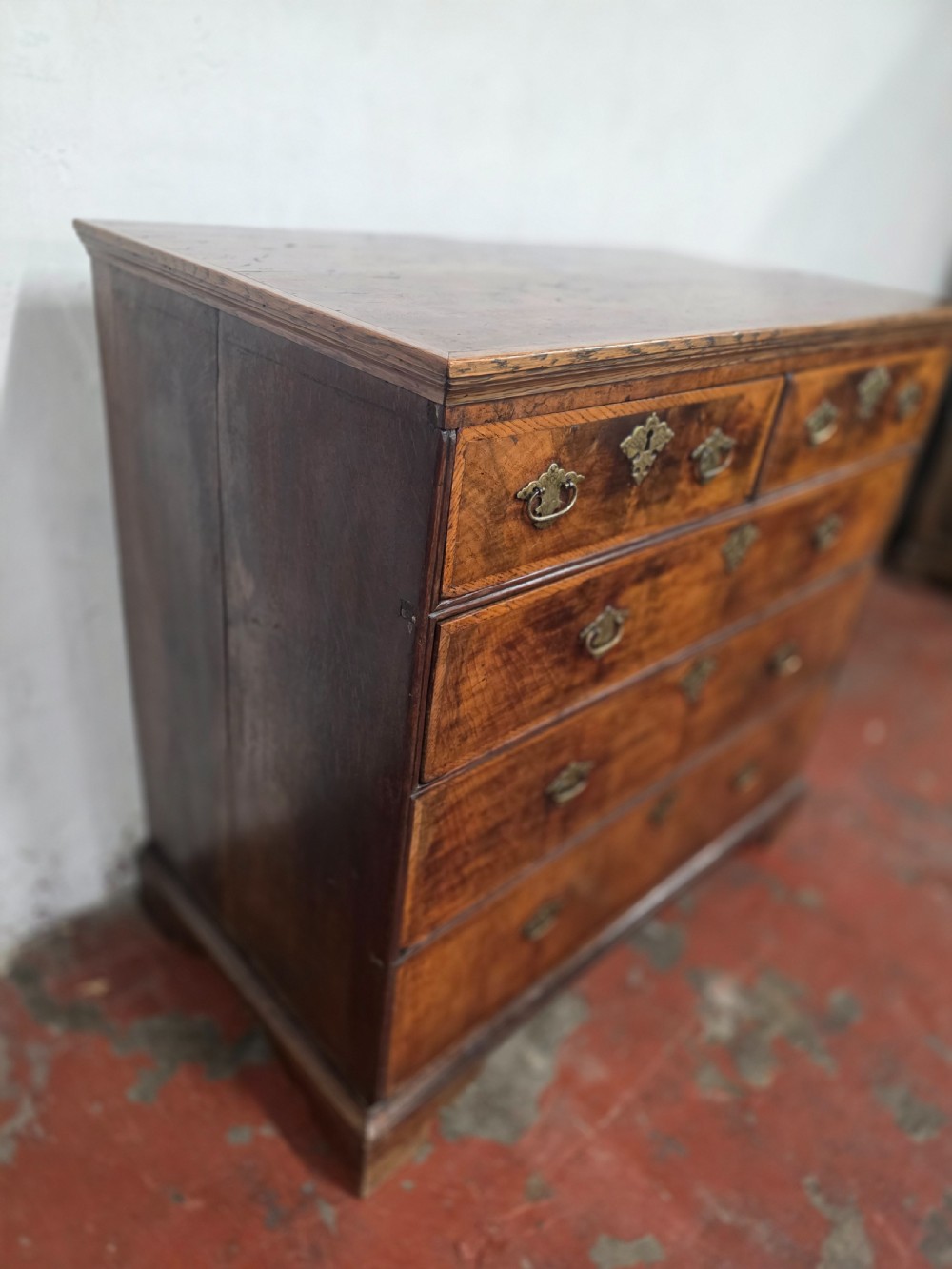 Antique Georgian Pollard Oak Chest of Drawers 1760s.  View VI