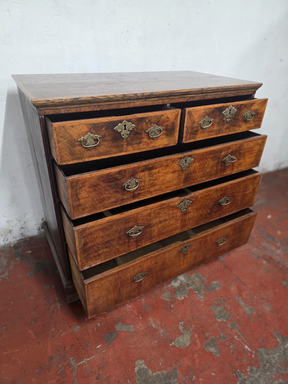 Antique Georgian Pollard Oak Chest of Drawers 1760s.  View VIII