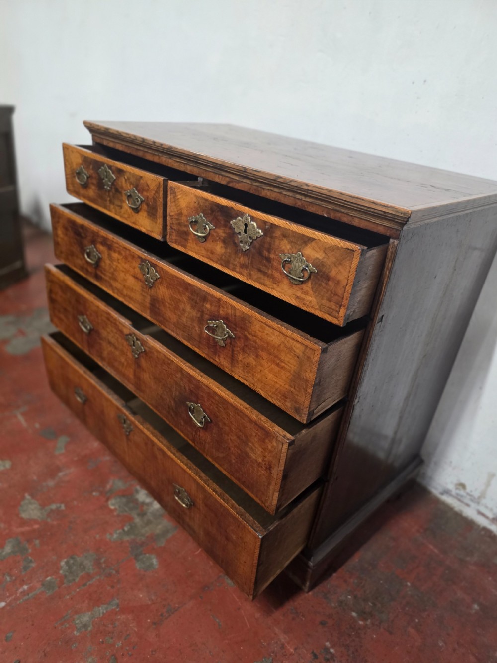 Antique Georgian Pollard Oak Chest of Drawers 1760s.  View IX