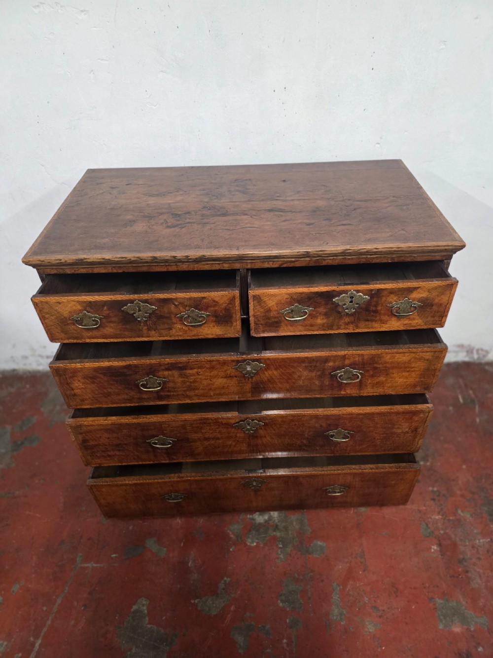Antique Georgian Pollard Oak Chest of Drawers 1760s.  View X