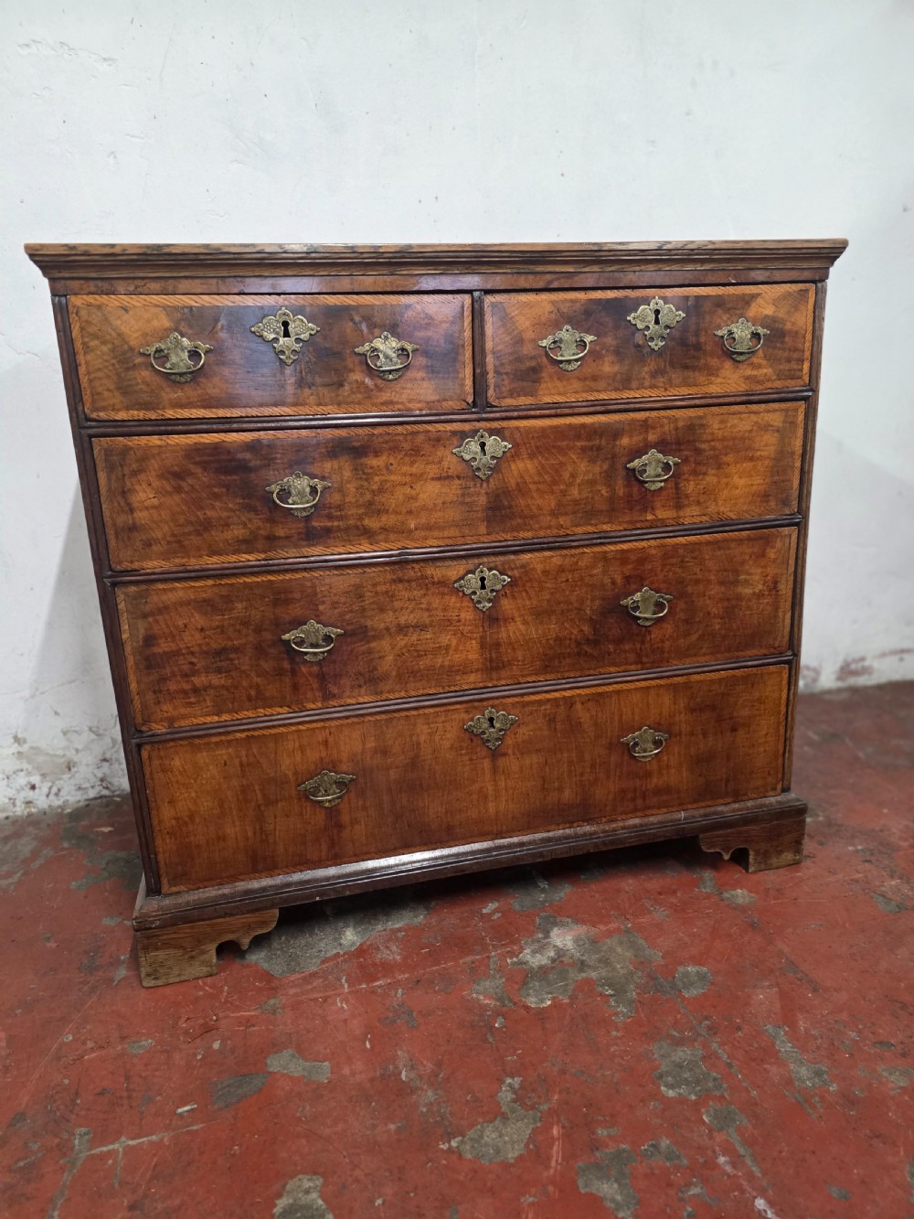 Antique Georgian Pollard Oak Chest of Drawers 1760s.  View XI