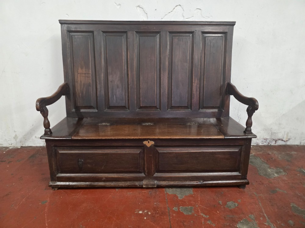 Antique Late Georgian Settle Bench  View II