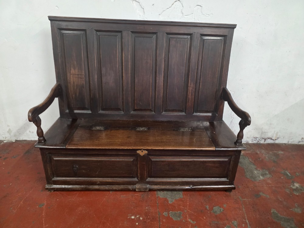 Antique Late Georgian Settle Bench  View III