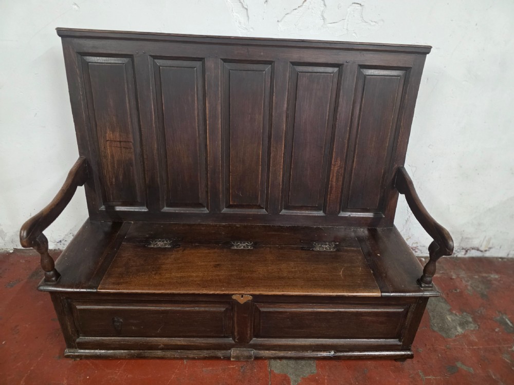 Antique Late Georgian Settle Bench  View IV