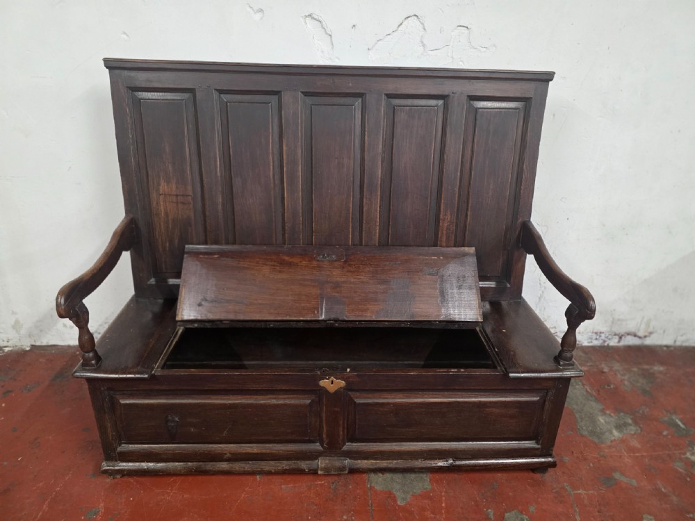 Antique Late Georgian Settle Bench  View V