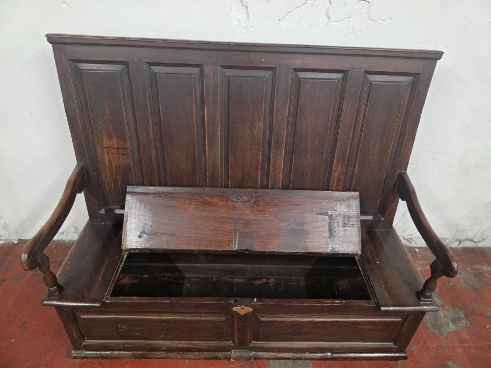 Antique Late Georgian Settle Bench  View VI