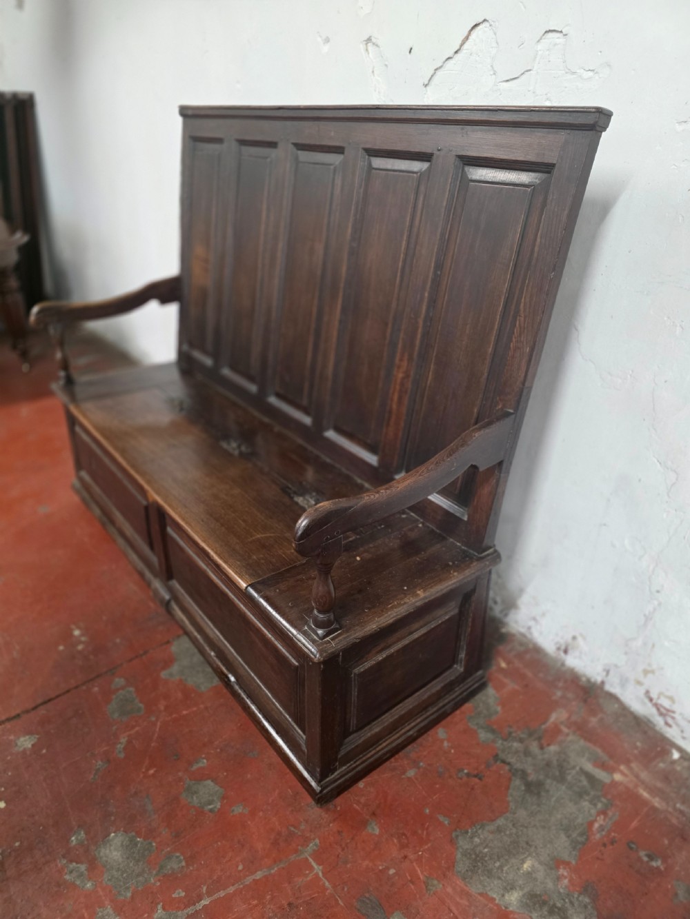Antique Late Georgian Settle Bench  View VIII