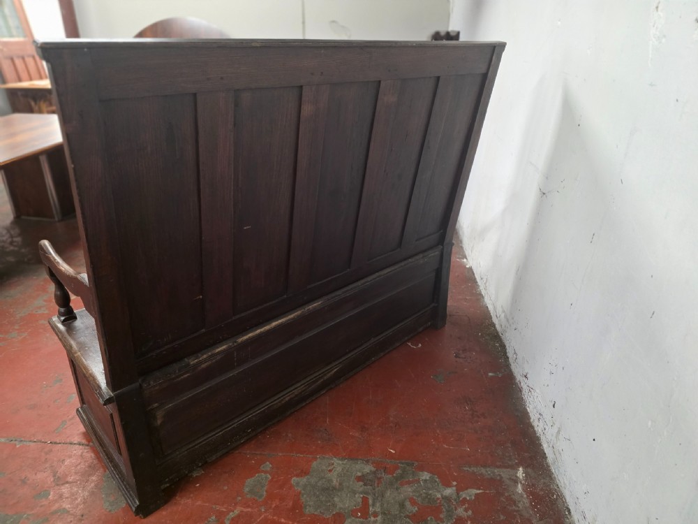 Antique Late Georgian Settle Bench  View IX