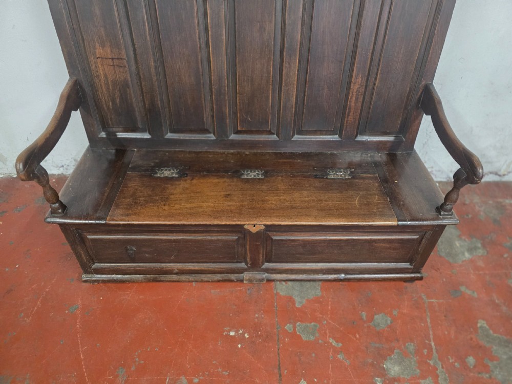Antique Late Georgian Settle Bench  View X