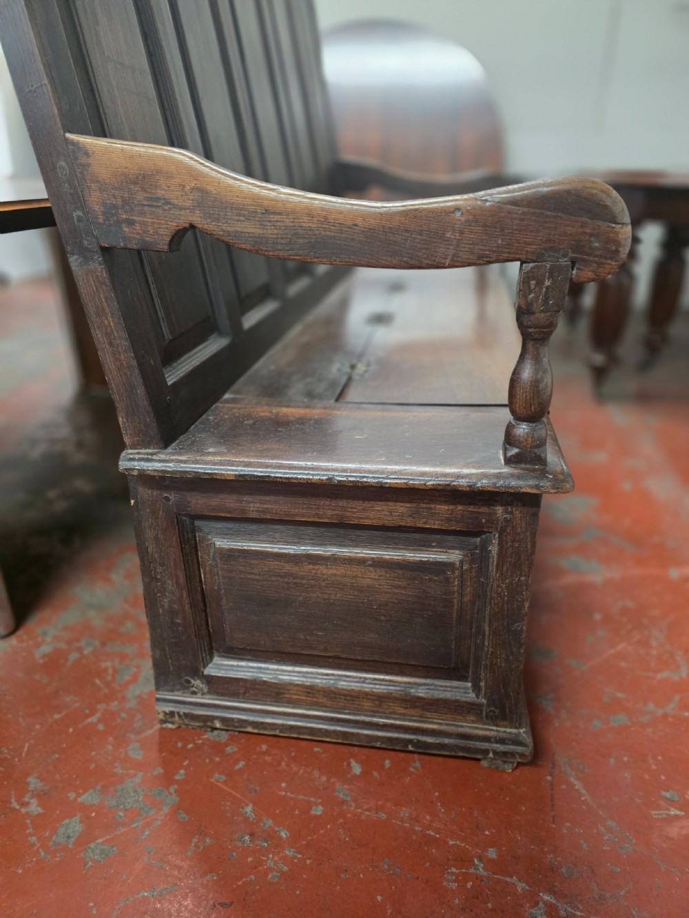 Antique Late Georgian Settle Bench  View XII