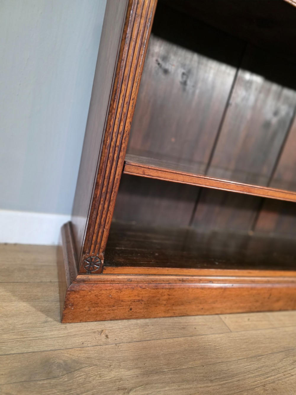 Antique Victorian Walnut Adjustable Openshelf Bookcase 1890s.  View X