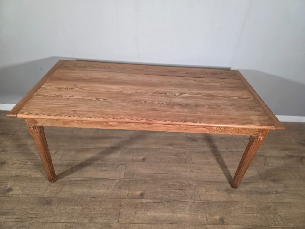 English Pitch Pine Victorian Farmhouse Table 1880s  View IV