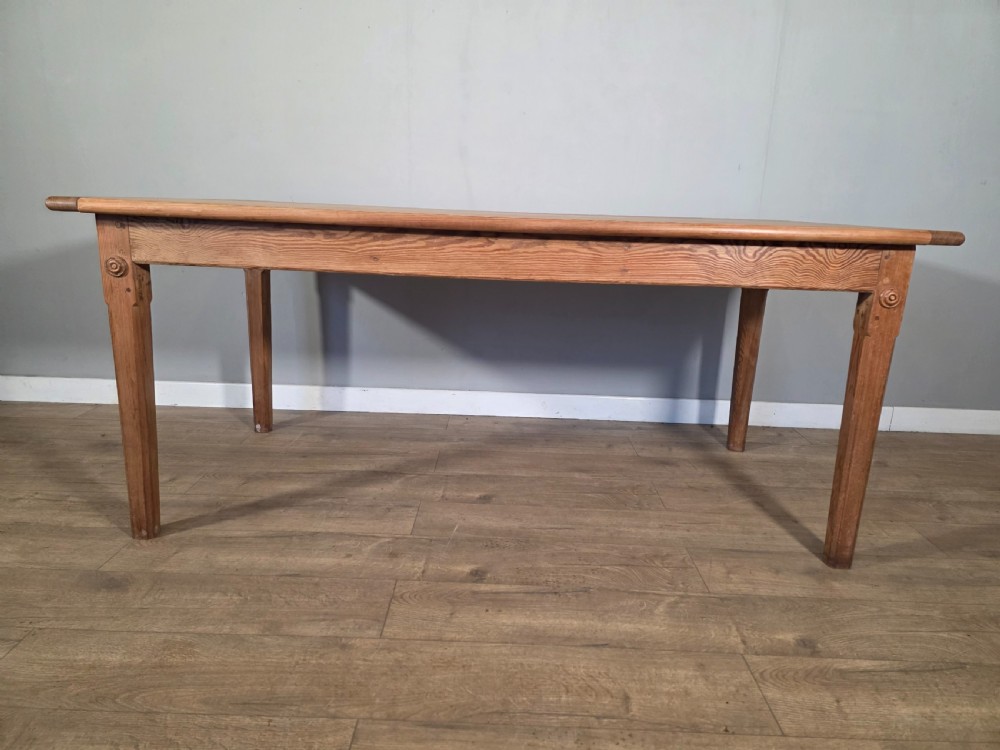 English Pitch Pine Victorian Farmhouse Table 1880s  View XII