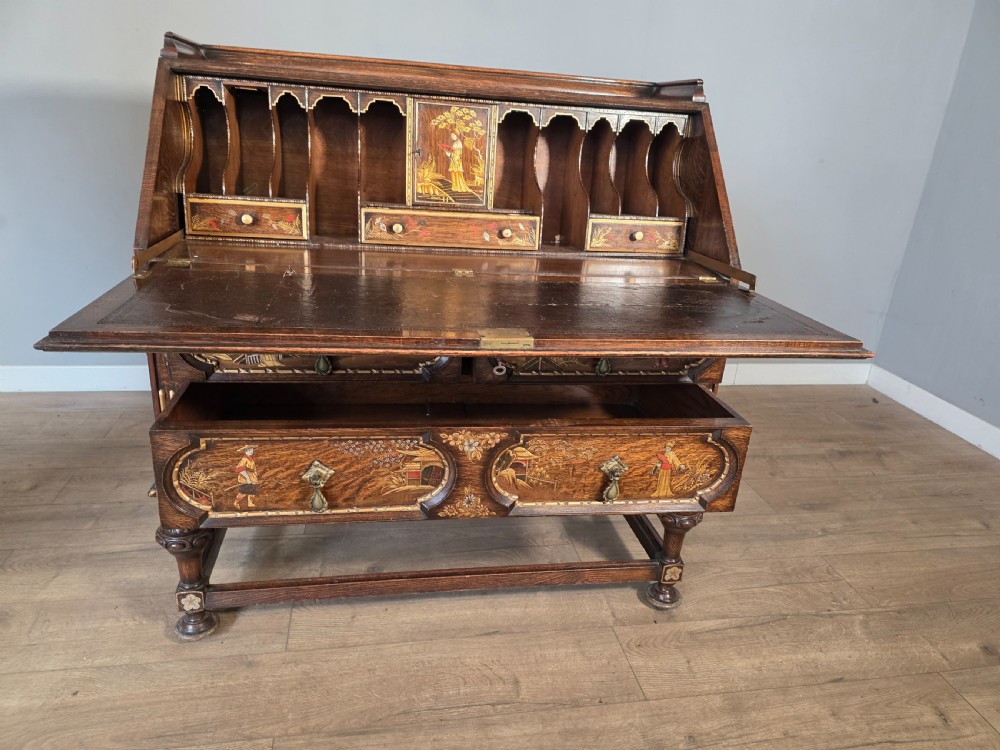 Antique Solid Oak Bureau 1920s  View XX