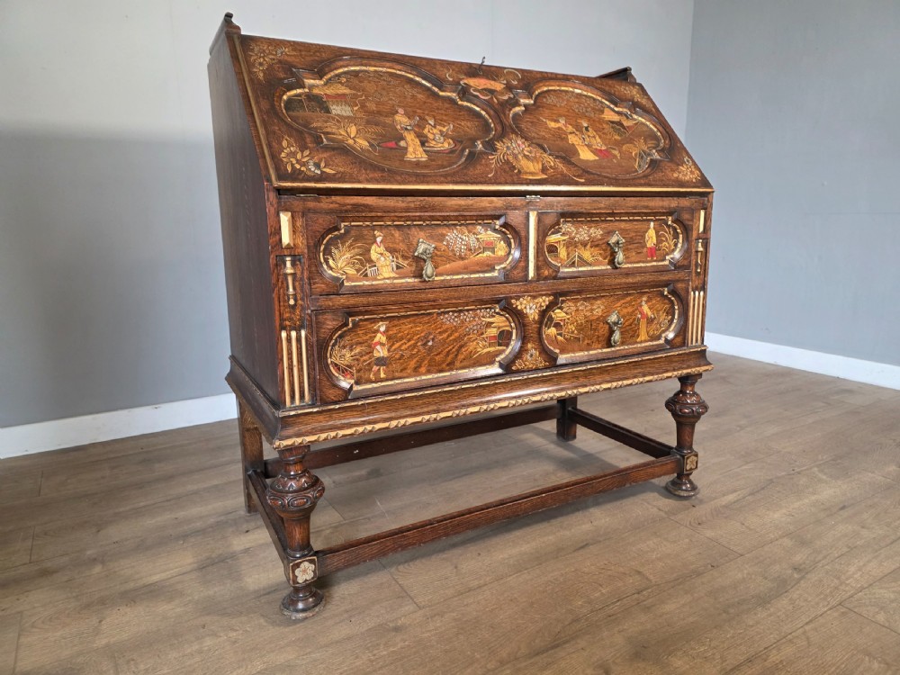 Antique Solid Oak Bureau 1920s  View XXI