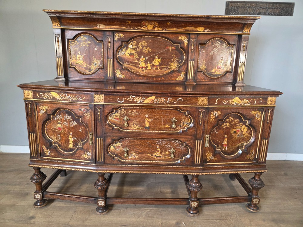 Antique Oak Sideboard with Cutlery and Bottle Drawer  View III