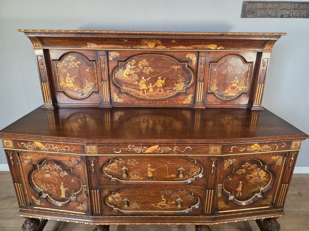 Antique Oak Sideboard with Cutlery and Bottle Drawer  View X