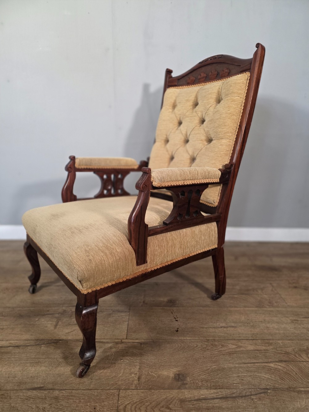 Antique Walnut Edwardian Chair 1920s.  View II