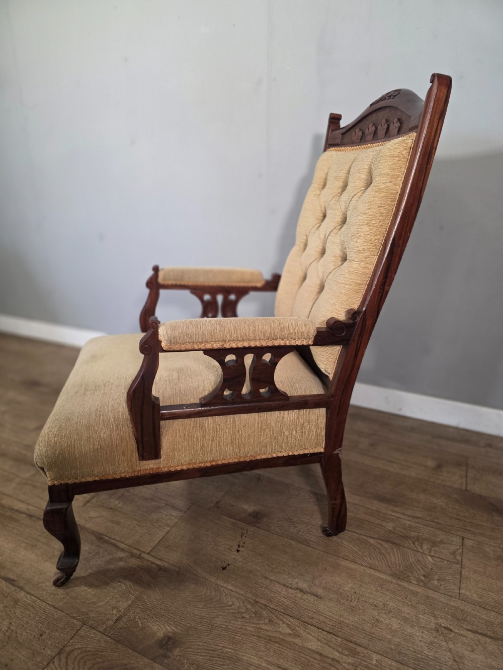 Antique Walnut Edwardian Chair 1920s.  View III