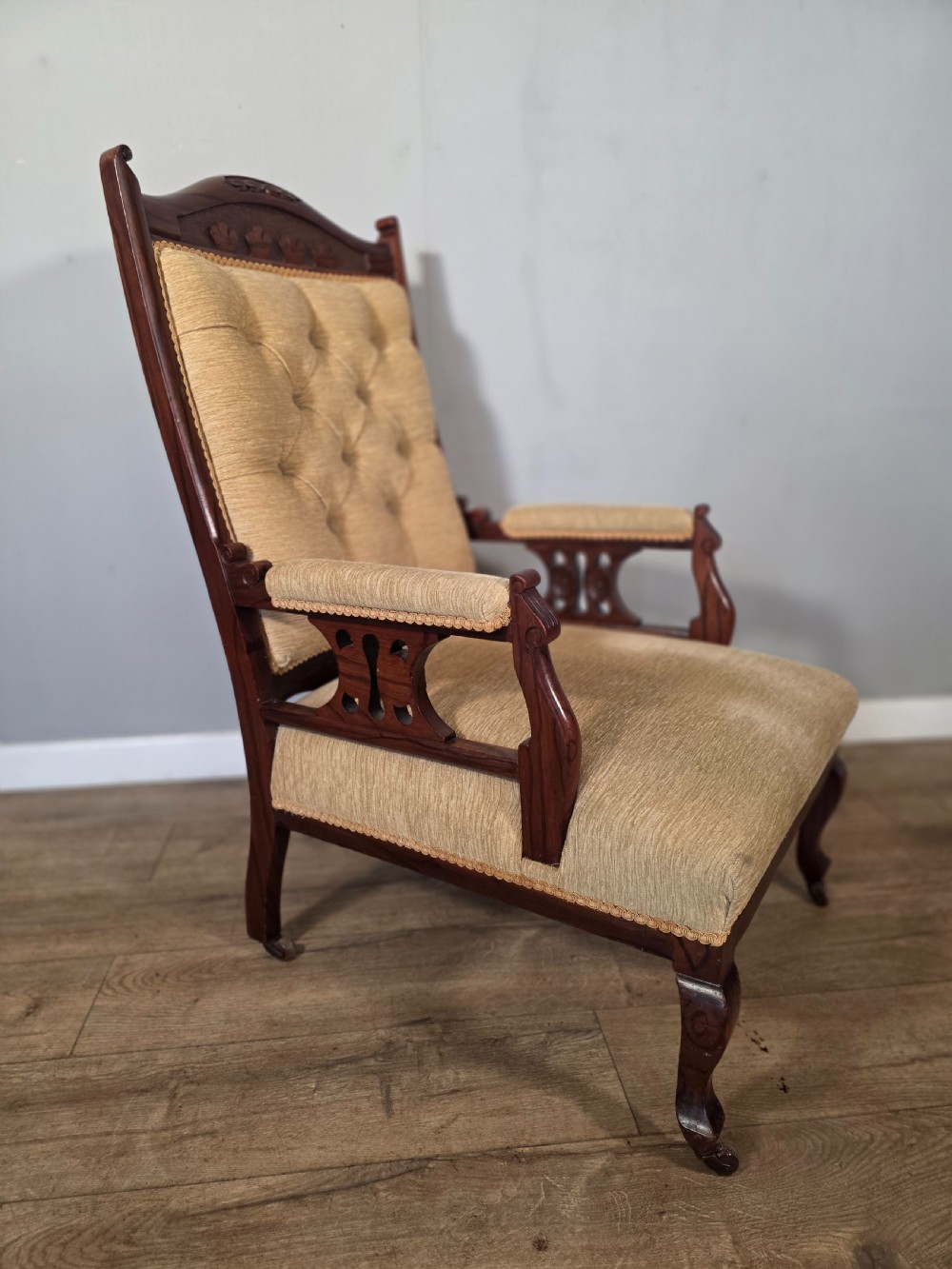 Antique Walnut Edwardian Chair 1920s.  View V