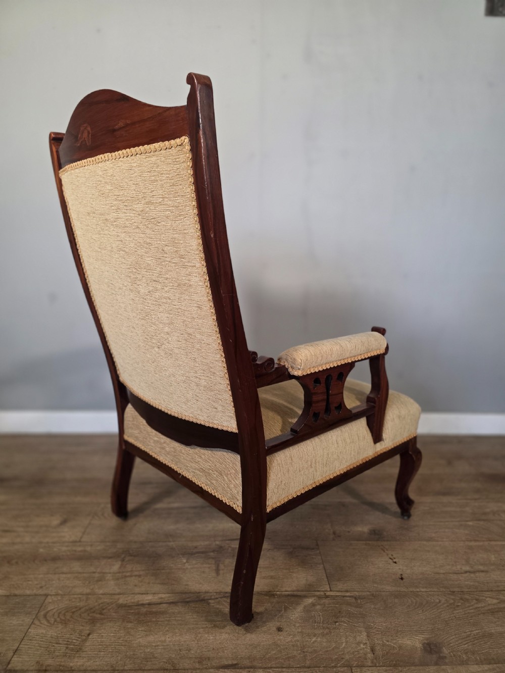 Antique Walnut Edwardian Chair 1920s.  View VII