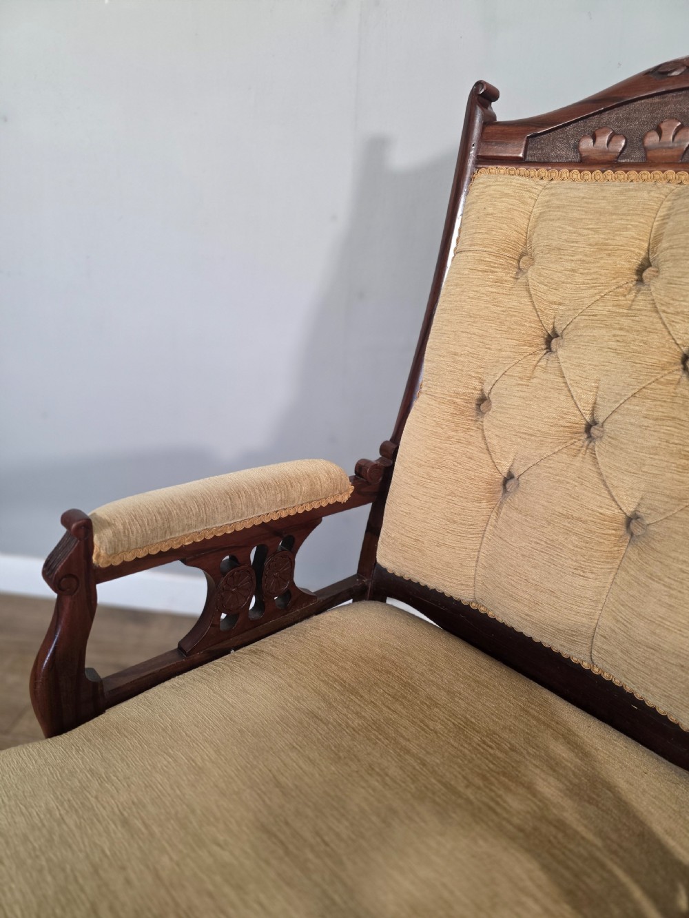 Antique Walnut Edwardian Chair 1920s.  View X