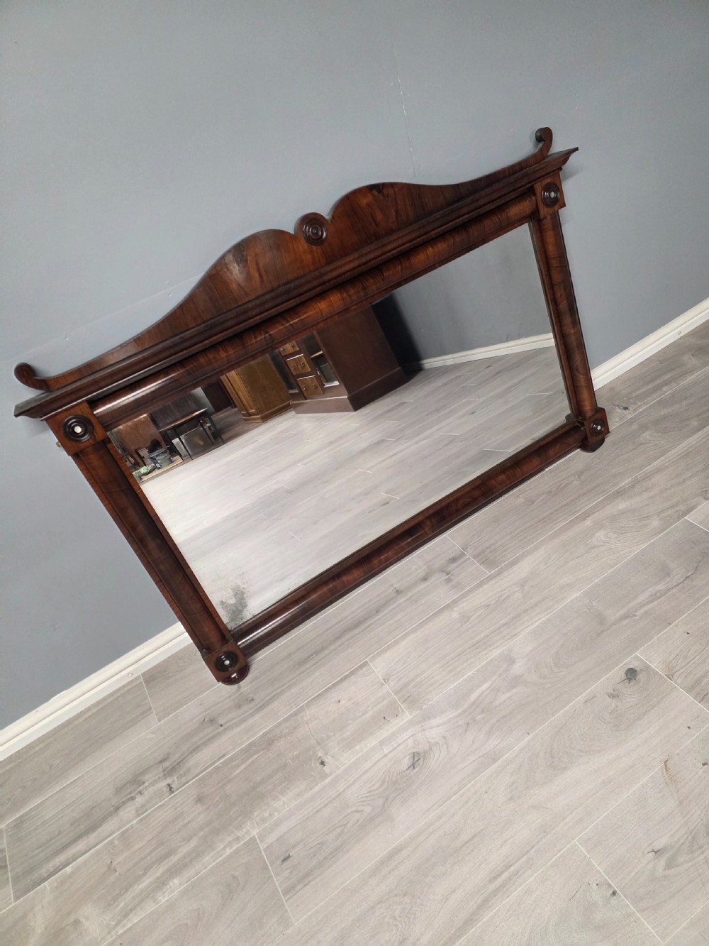 Antique Rosewood Overmantel Mirror  View II