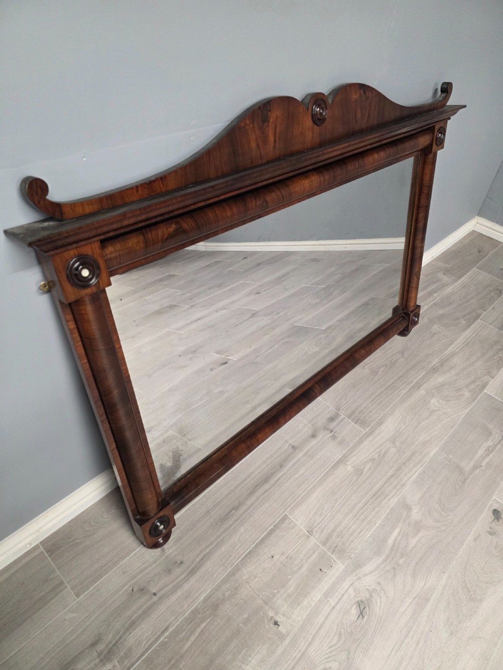 Antique Rosewood Overmantel Mirror  View IV