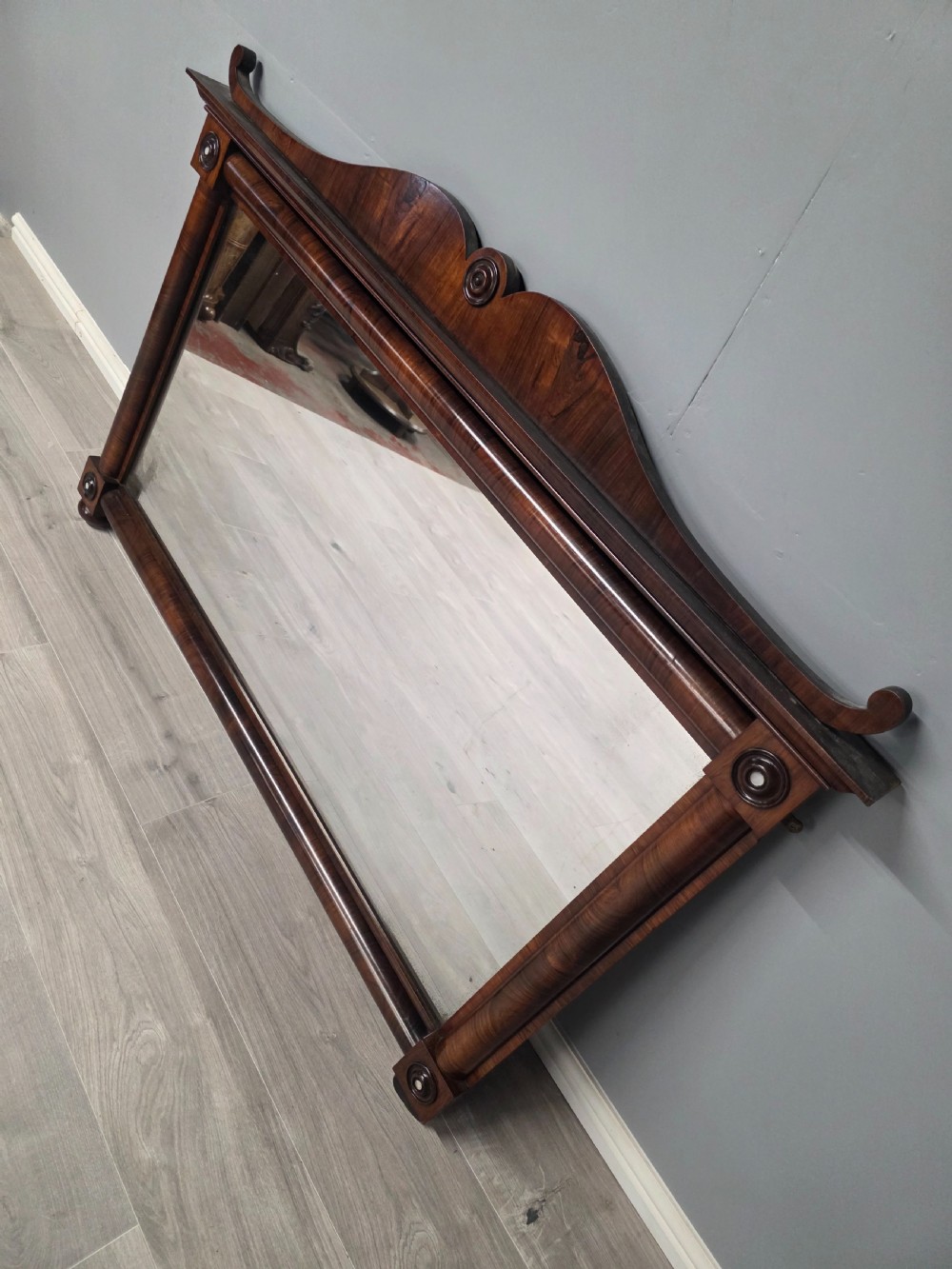 Antique Rosewood Overmantel Mirror  View V