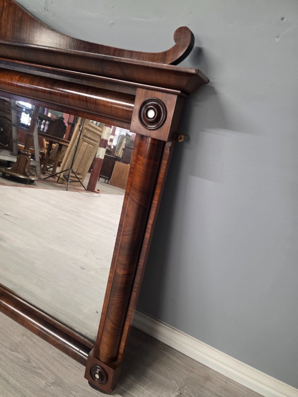 Antique Rosewood Overmantel Mirror  View VI
