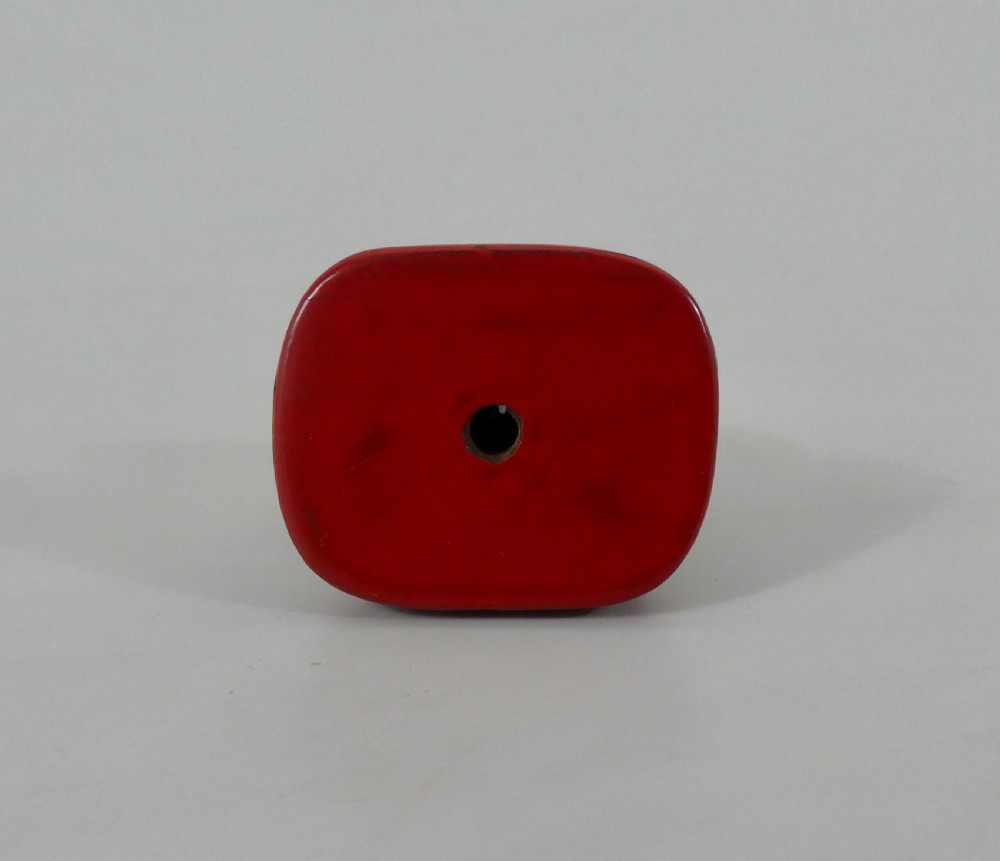 Japanese red lacquer netsuke, c. 1820, Edo Period. View VI