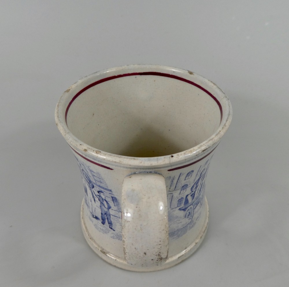 Rare English pottery mug, Fire Engine, dated 1876. View VIII