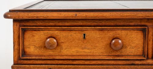 fig 2. Victorian Oak pedestal Desk