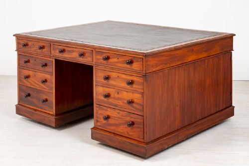 Victorian Mahogany Partners Desk
