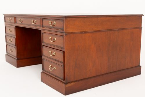 Impressive Georgian Revival Mahogany Partners Desk