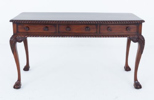 MAHOGANY CHIPPENDALE REVIVAL SIDE TABLE - ADDITIONAL PHOTO 1