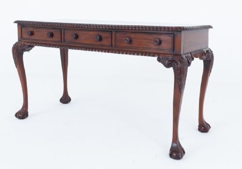 MAHOGANY CHIPPENDALE REVIVAL SIDE TABLE - ADDITIONAL PHOTO 4
