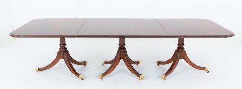 fig 1. Mahogany Regency Style 14-16 Seat 3 Pedestal Dining Table