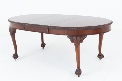 Mahogany Chippendale Style Extending Dining Table